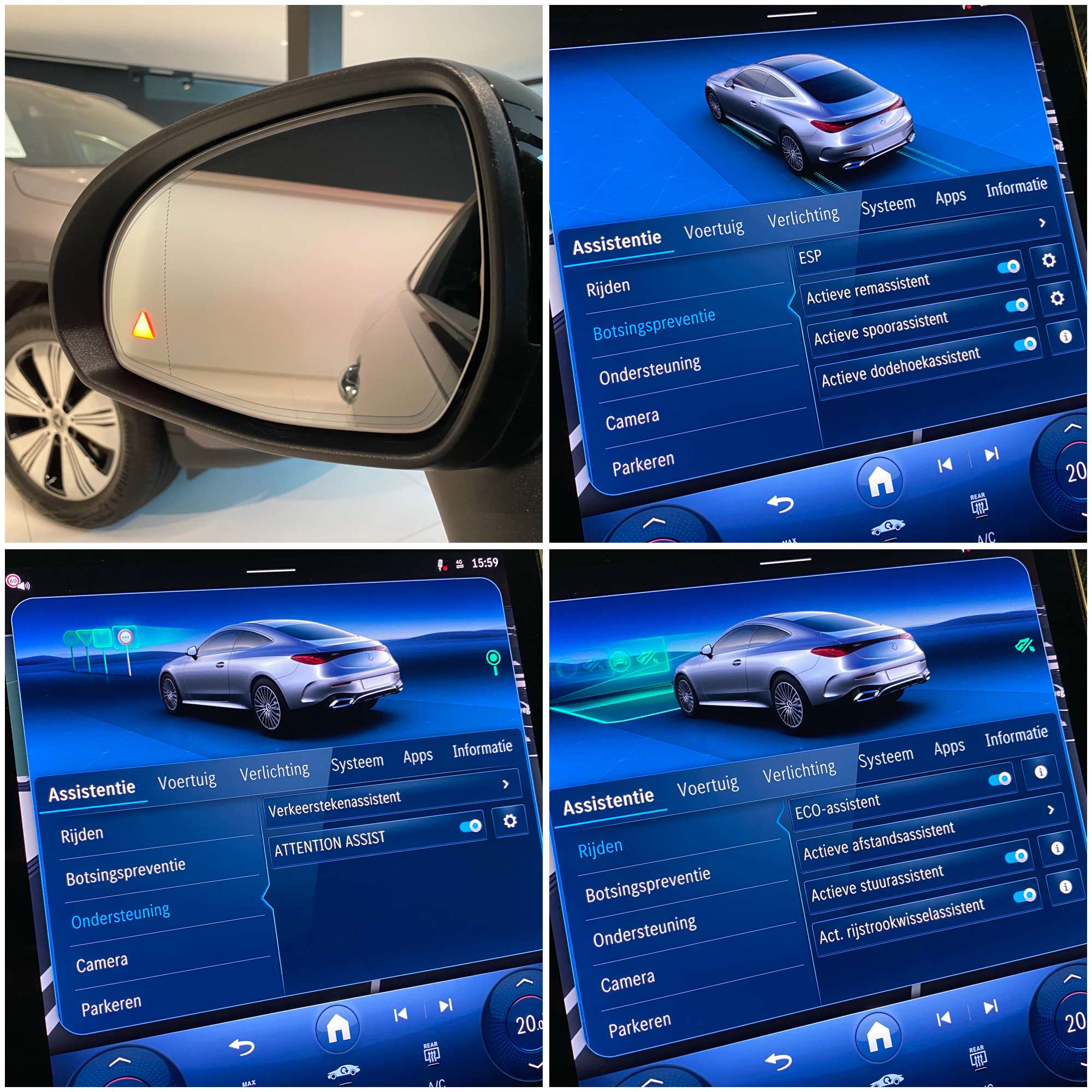 Mercedes-Benz CLE 300 e 9G Plug-in COUPE AMG NIGHT 19″/Luchtvering/Distronic+/Head-Up/DigitalLight/Memory/PanoDak/Trekhaak/…