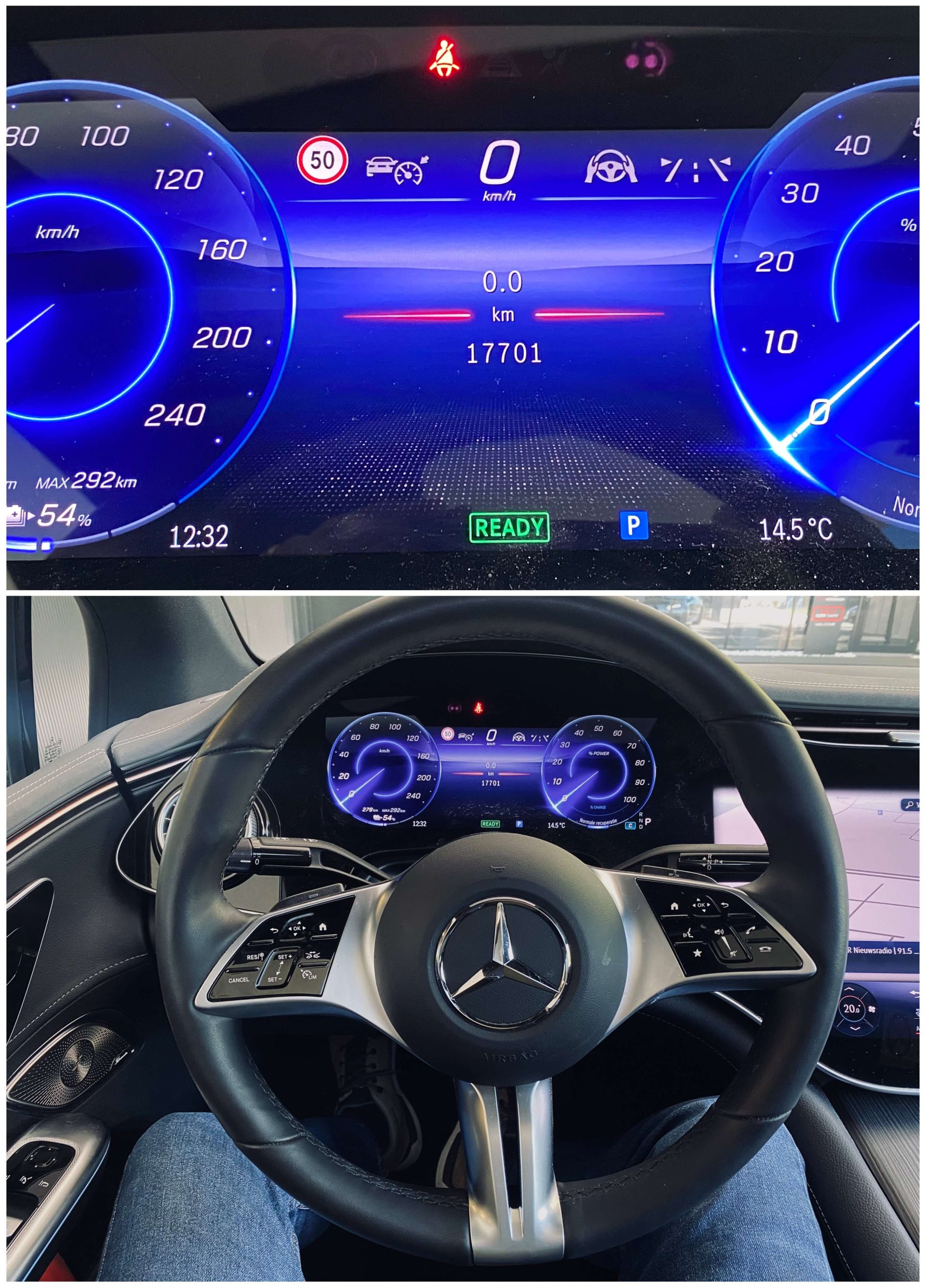 Mercedes-Benz EQE 300 AMG & NIGHT Airmatic/Hyperscreen/Distronic+/360°/Memory/PanoDak/20″/Augm.Reality/Keyless/Trekhaak/…