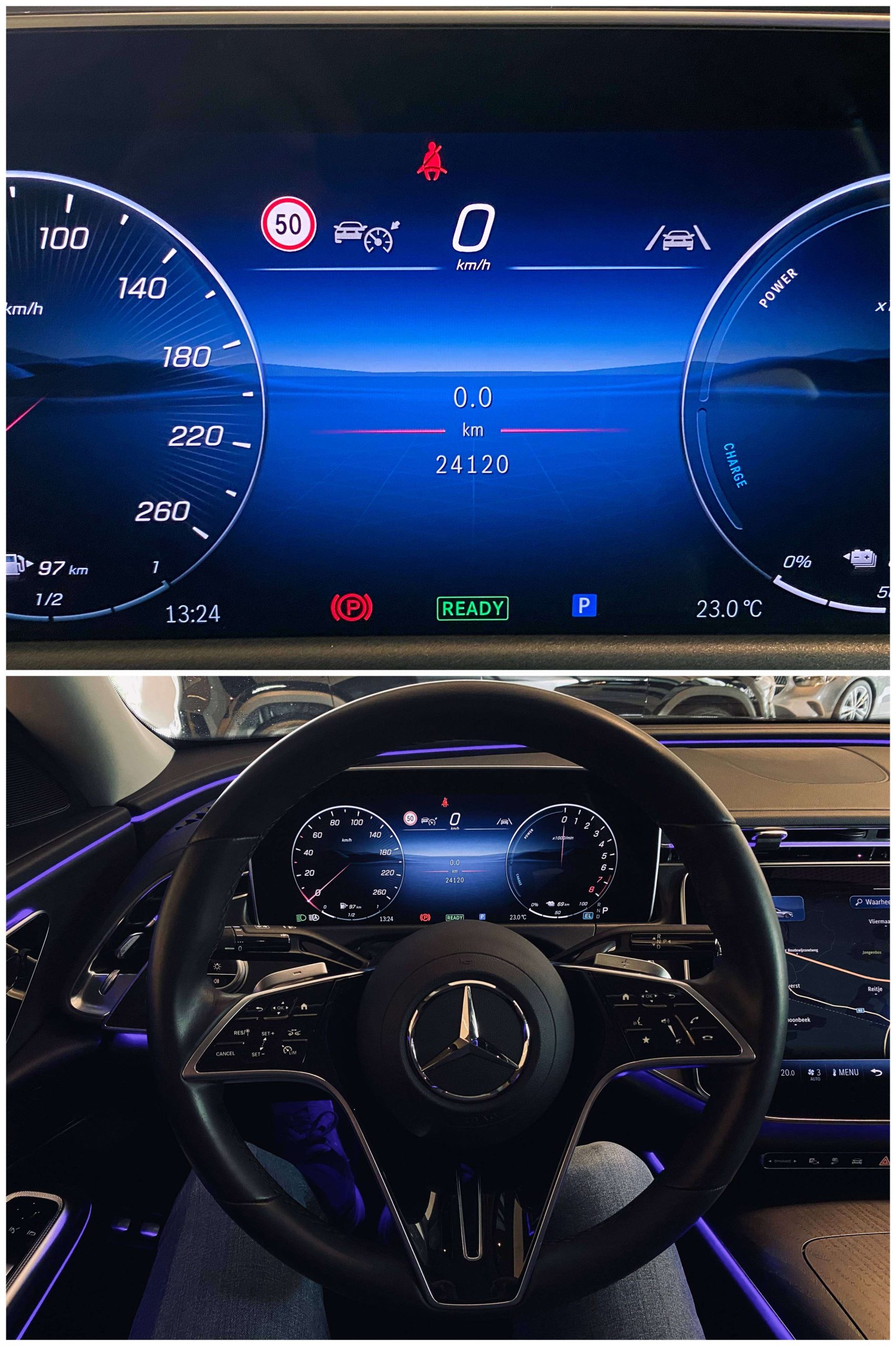Mercedes-Benz E 300 e 9G Plug-in AVANTGARDE & NIGHT 19″AMG/Distronic/Dodehoek/Keyless/Ambiente+/Trekhaak