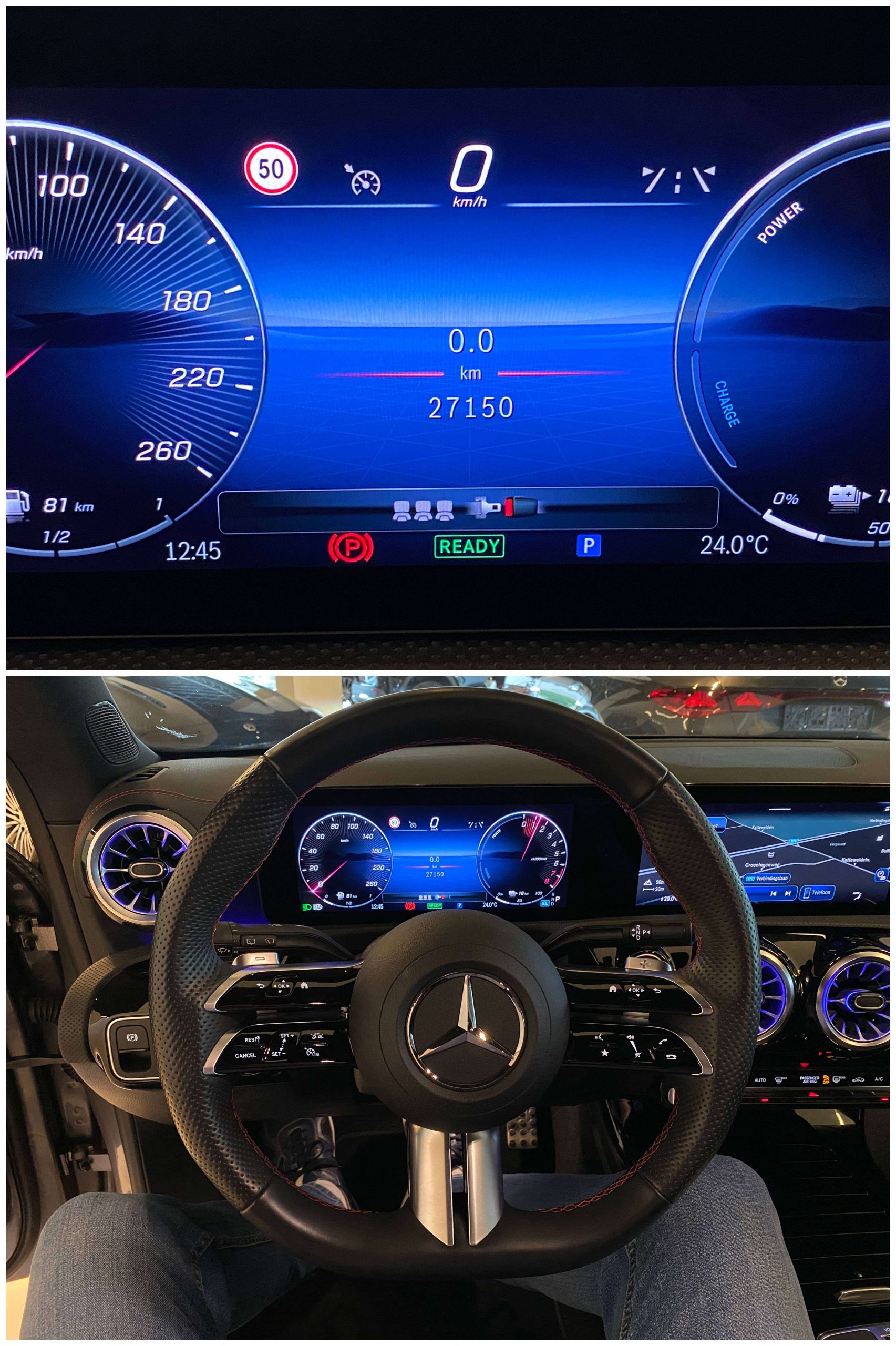 Mercedes-Benz CLA 250 e 8G Plug-in ShootingBreak AMG & NIGHT 19″/Distronic/Dodehoek/Ambiente/KeyLess/Camera/Trekhaak