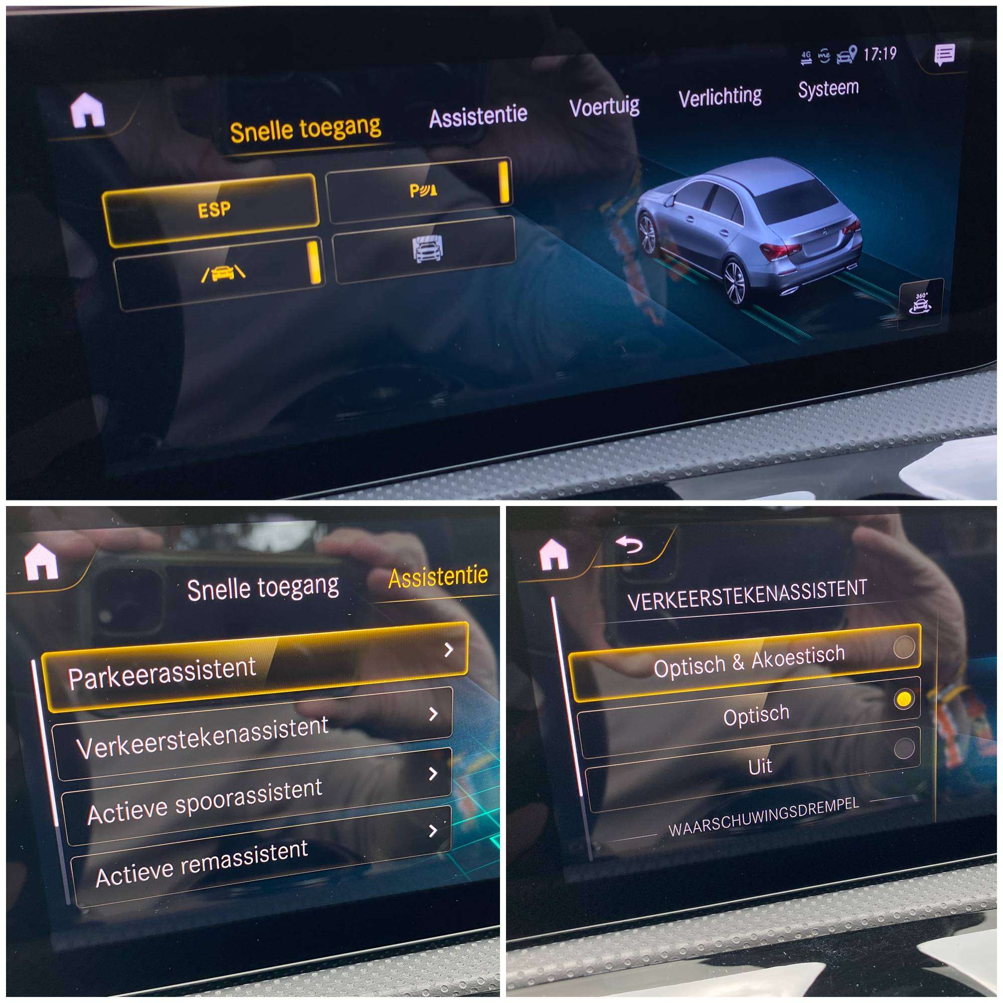 Mercedes-Benz A 180 AMG & NIGHT 19″/PanoDak/Augm.RealityNavi/Ambiente/CarPlay/DraadloosLadenGSM/PDC/…